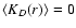 $\left\langle
K_D(r)\right\rangle=0$