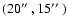 $(20\hbox{$^{\prime\prime}$ },15\hbox{$^{\prime\prime}$ })$