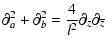 $\displaystyle \partial_{a}^{2}+\partial_{b}^{2} = \frac{4}{l^2}\partial_{z}\partial_{\overline{z}}$