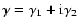 ${\bf\gamma}=\gamma_{1}+{\rm i}\gamma_{2}$