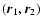 $(\vec{r}_1,\vec{r}_2)$