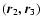 $(\vec{r}_2,\vec{r}_3)$