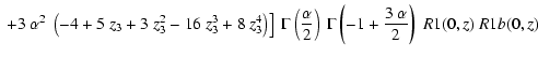 $\displaystyle \left.\left.+ 3~{\alpha}^2~
\left( -4 + 5~z_3 + 3~z_3^2 - 16~z_3^...
...c{3~\alpha}{2}\right)~\Muserfunction{R1}(0,z)~
\Muserfunction{R1b}(0,z) \right.$