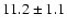 $11.2\pm1.1$
