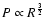 $P \propto R^{\frac{3}{2}}$