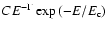 ${C E^{-\Gamma}
\exp{(-E/E_{\rm c})}}$