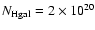 ${N_{\rm Hgal}=2\times 10^{20}}$