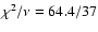 $\chi^2/\nu=64.4/37$