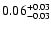 $\rm0.06^{+0.03}_{-0.03}$