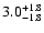 $\rm 3.0^{+1.8}_{-1.8}$