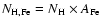 $N_{{\rm H,Fe}}=N_{\rm H} \times A_{\rm Fe}$