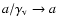 ${a/\gamma_{\rm v}}\to a$