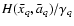 $H(\bar
x_q,\bar a_q)/\gamma_q$