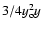 $3/4y_{\rm o} ^2 y$