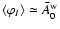 $\langle \varphi_{I}\rangle\simeq {\bar A_0^{\rm w}}$