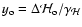 $y_{\rm o}=\Delta {\mathcal
H}_{\rm o}/\gamma_{\mathcal H}$