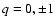 $q=0,\pm1$
