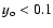 $y_{\rm o}<0.1$