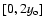 $[0,2y_{\rm o}]$