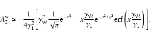 \begin{displaymath}{\bar A_2^{\rm w}}\simeq -{1\over 4\gamma_1^2}\Bigg[\gamma_{\...
...erf}\left(x{\gamma_{\mathcal H}\over
\gamma_1}\right)\Bigg].
\end{displaymath}