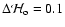 $\Delta {\mathcal H}_{\rm o}=0.1$