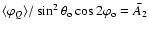 $\langle \varphi_{Q}\rangle/\sin^2\theta_{\rm o}\cos2\varphi_{\rm o}={\bar A_2}$
