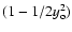 $(1-1/2y_{\rm o}
^2)$