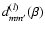 $d^{(l)}_{m m'}(\beta)$