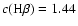 $c({\rm H}\beta )=1.44$