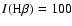 $I({\rm H}\beta)=100$