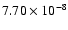$7.70\times10^{-8}$