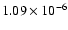 $1.09\times10^{-6}$