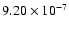 $9.20\times10^{-7}$
