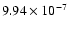 $9.94\times10^{-7}$