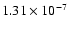 $1.31\times10^{-7}$