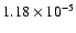 $1.18\times10^{-5}$