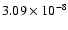 $3.09\times10^{-8}$