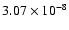 $3.07\times10^{-8}$