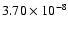 $3.70\times10^{-8}$