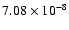 $7.08\times10^{-8}$