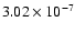 $3.02\times10^{-7}$