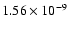 $1.56\times10^{-9}$