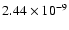 $2.44\times10^{-9}$