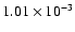 $1.01\times10^{-3}$
