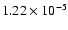$1.22\times10^{-5}$