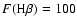 $F({\rm H}\beta)=100$