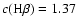 $c({\rm H}\beta)=1.37$