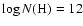 $\log N({\rm H})=12$
