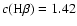 $c({\rm H}\beta)=1.42$