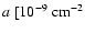 $a\;[10^{-9}\rm ~cm^{-2}$